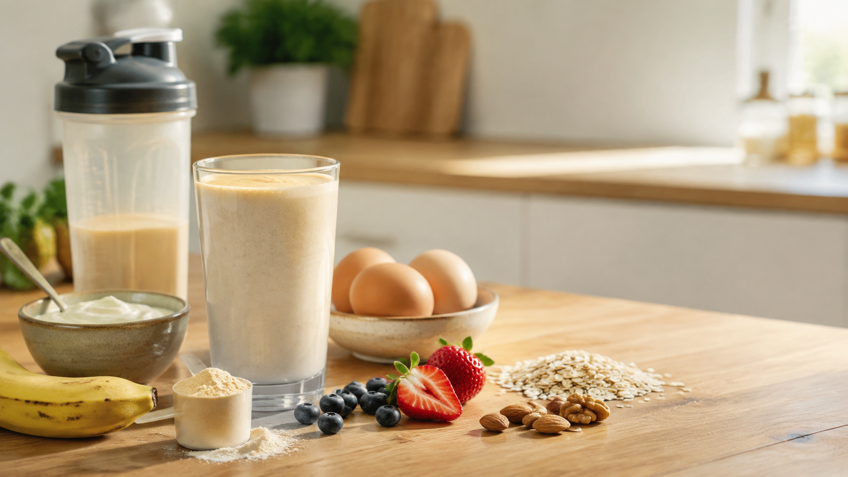 Several protein shakes illustrating safe daily protein shake intake
